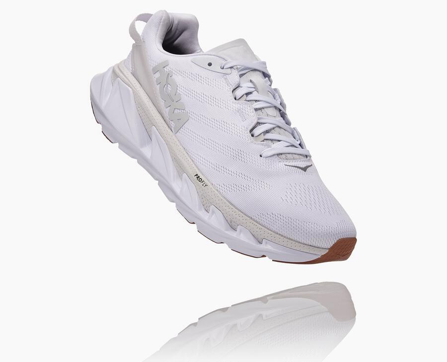 Running Shoes Mens - Hoka One One Elevon 2 - White - UQHKCDA-45